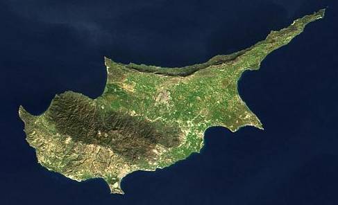 Chypre vue de l'espace