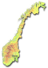 carte de la Norv&egrave;ge